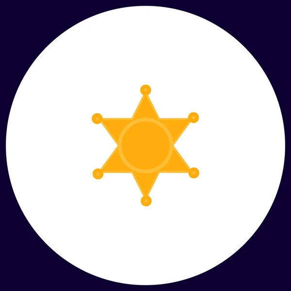 Shérif étoile symbole de l'ordinateur — Image vectorielle