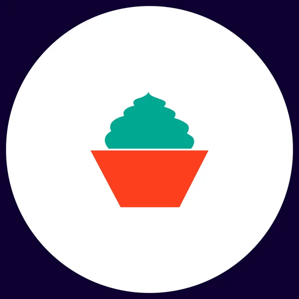 Simbolo del computer cupcake — Vettoriale Stock