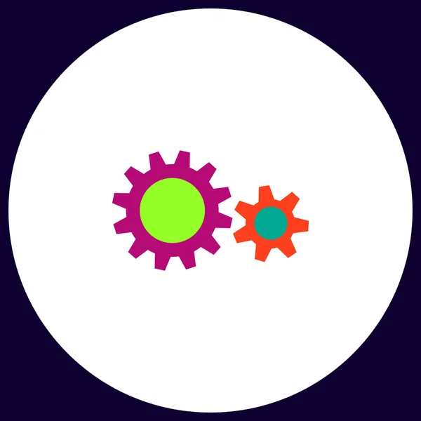 Kugge hjulet dator symbol — Stock vektor