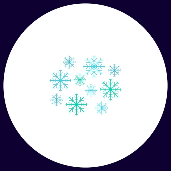Flocos de neve símbolo do computador — Vetor de Stock