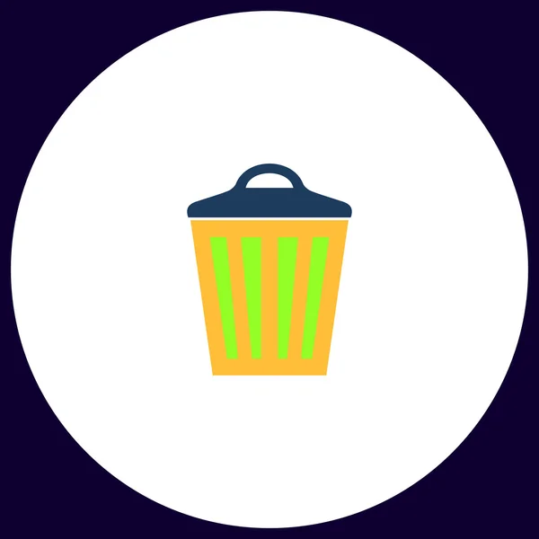 Lixo pode símbolo do computador — Vetor de Stock