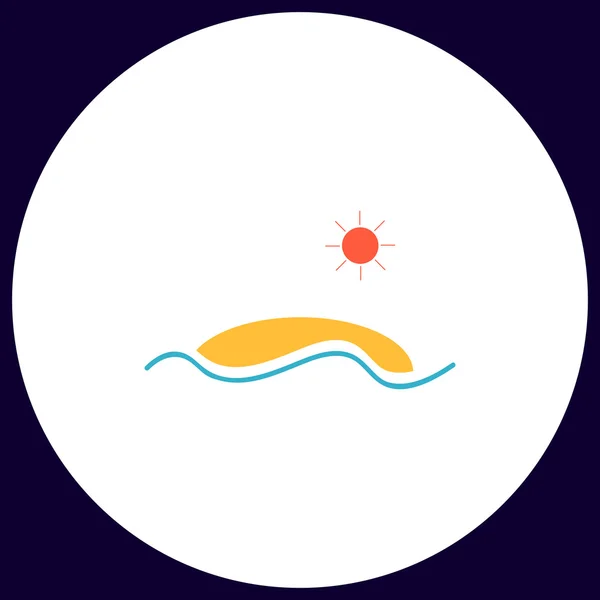 Symbole informatique île — Image vectorielle