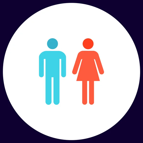 Man en vrouw computer symbool — Stockvector