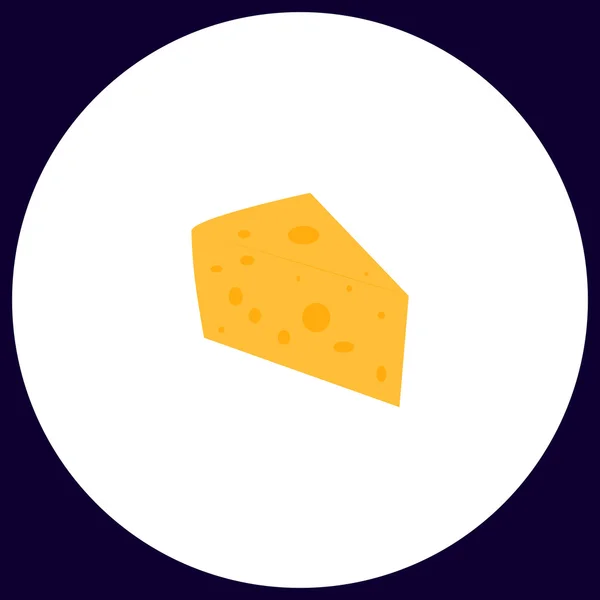 Símbolo de computador de queijo — Vetor de Stock