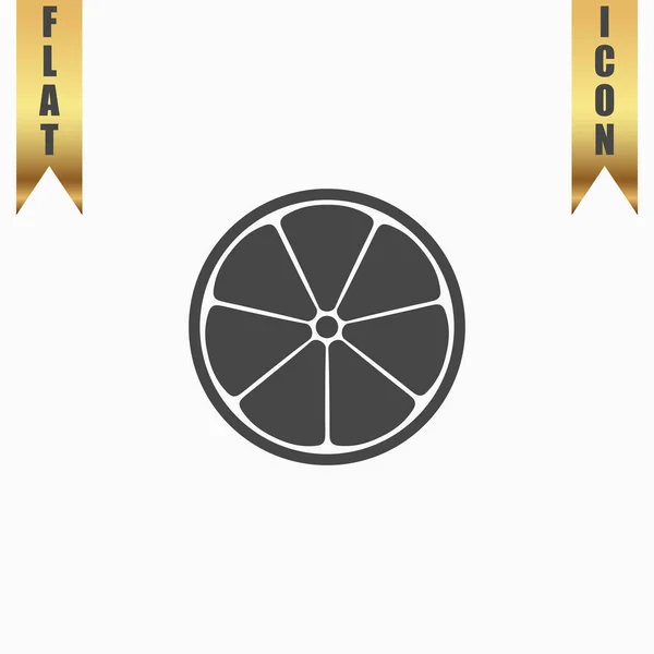 Metà icona vettoriale limone — Vettoriale Stock