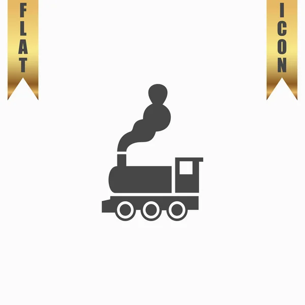 Icono plano de tren — Archivo Imágenes Vectoriales