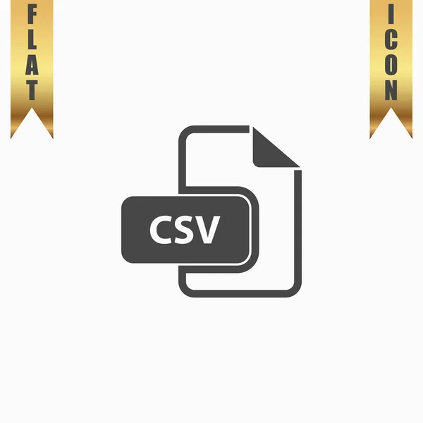 CSV extension text file type icon — Stock Vector