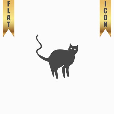Kötü kedi siluet, vektör