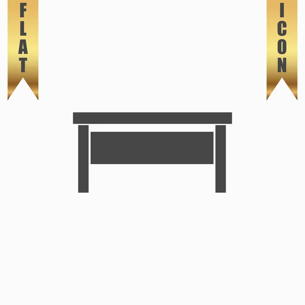 Writing desk flat icon — Stock Vector