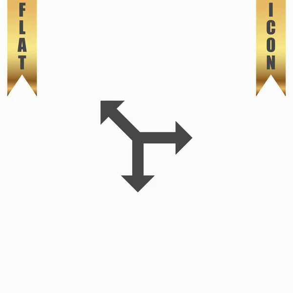 Flecha de dirección de tres vías — Archivo Imágenes Vectoriales
