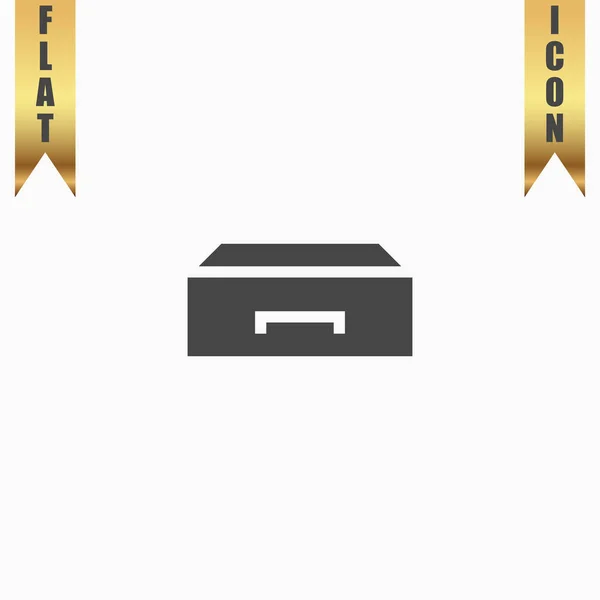 Ilustración del icono del vector del cajón — Vector de stock