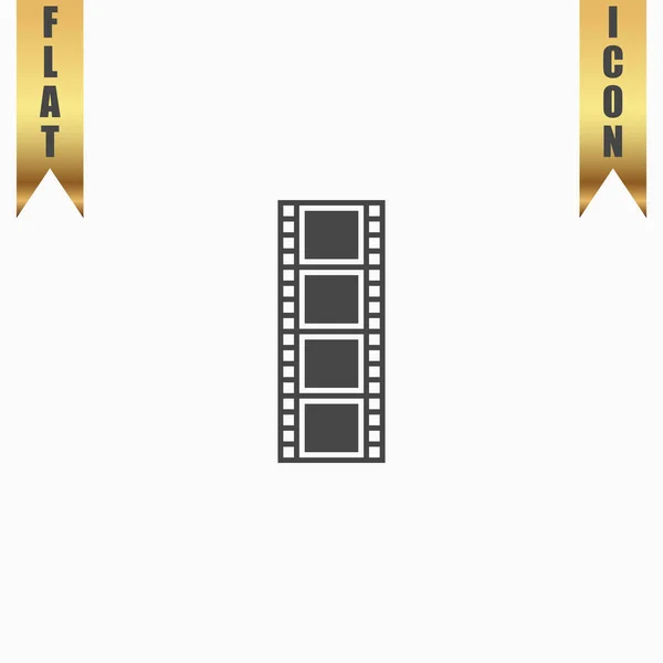 Cinematographic film flat icon — Stock Vector