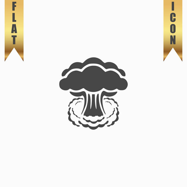 Mushroom cloud, nuclear explosion, silhouette