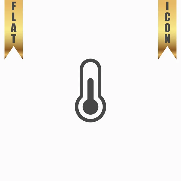 Thermometer flat icon — Stock Vector