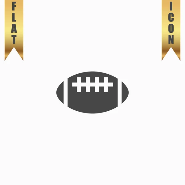 Icono plano de rugby — Vector de stock