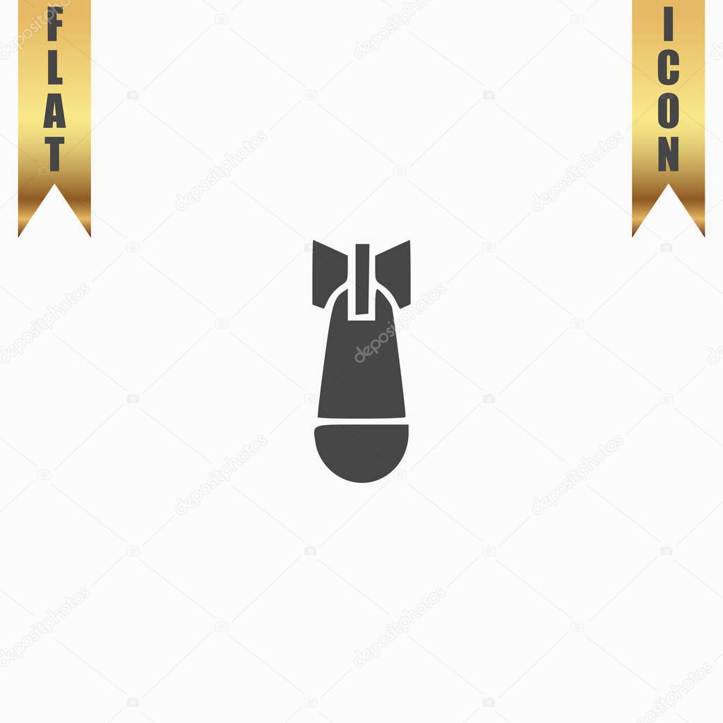 Air bomb vector icon. Flat illustrator