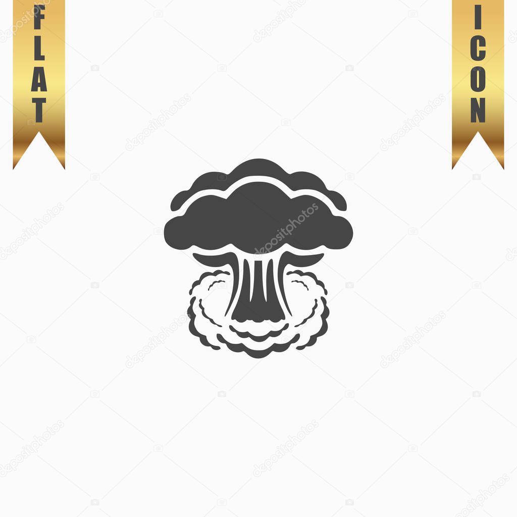 Mushroom cloud, nuclear explosion, silhouette