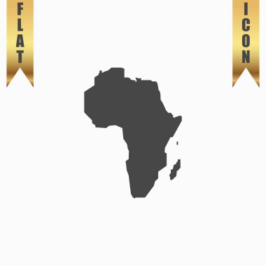 Afrika Haritası - izole vektör simgesi