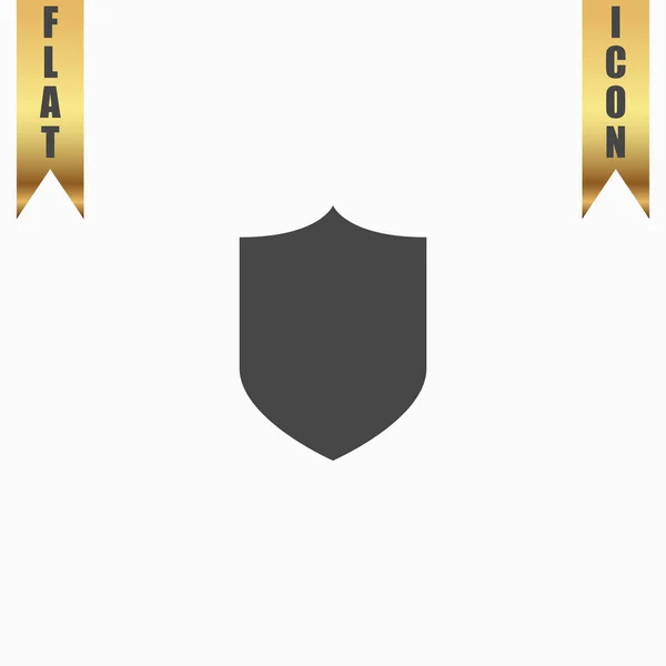 Icona dello scudo, illustrazione vettoriale. — Vettoriale Stock
