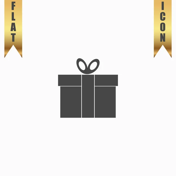 Иконка вектора коробки подарка — стоковый вектор