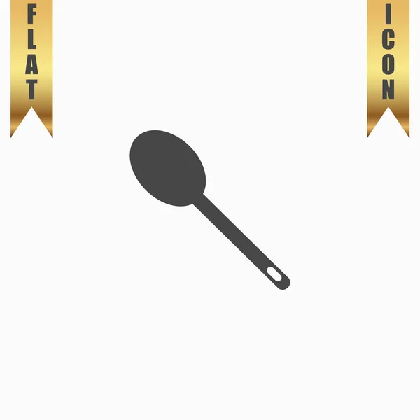 Spoon flat icon — Stock Vector