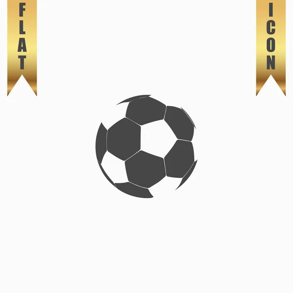 Football ball - soccer flat icon — Stock Vector