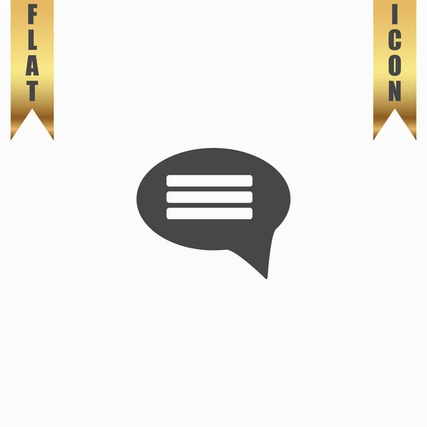 Chat icono plano — Vector de stock