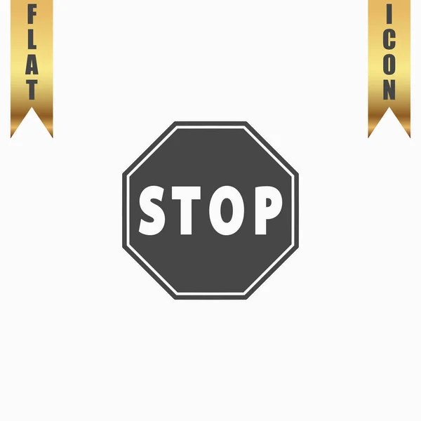 Vector illustration of Stop sign — Stock Vector