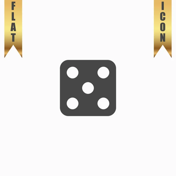 One dices - side with 5 — Stock Vector