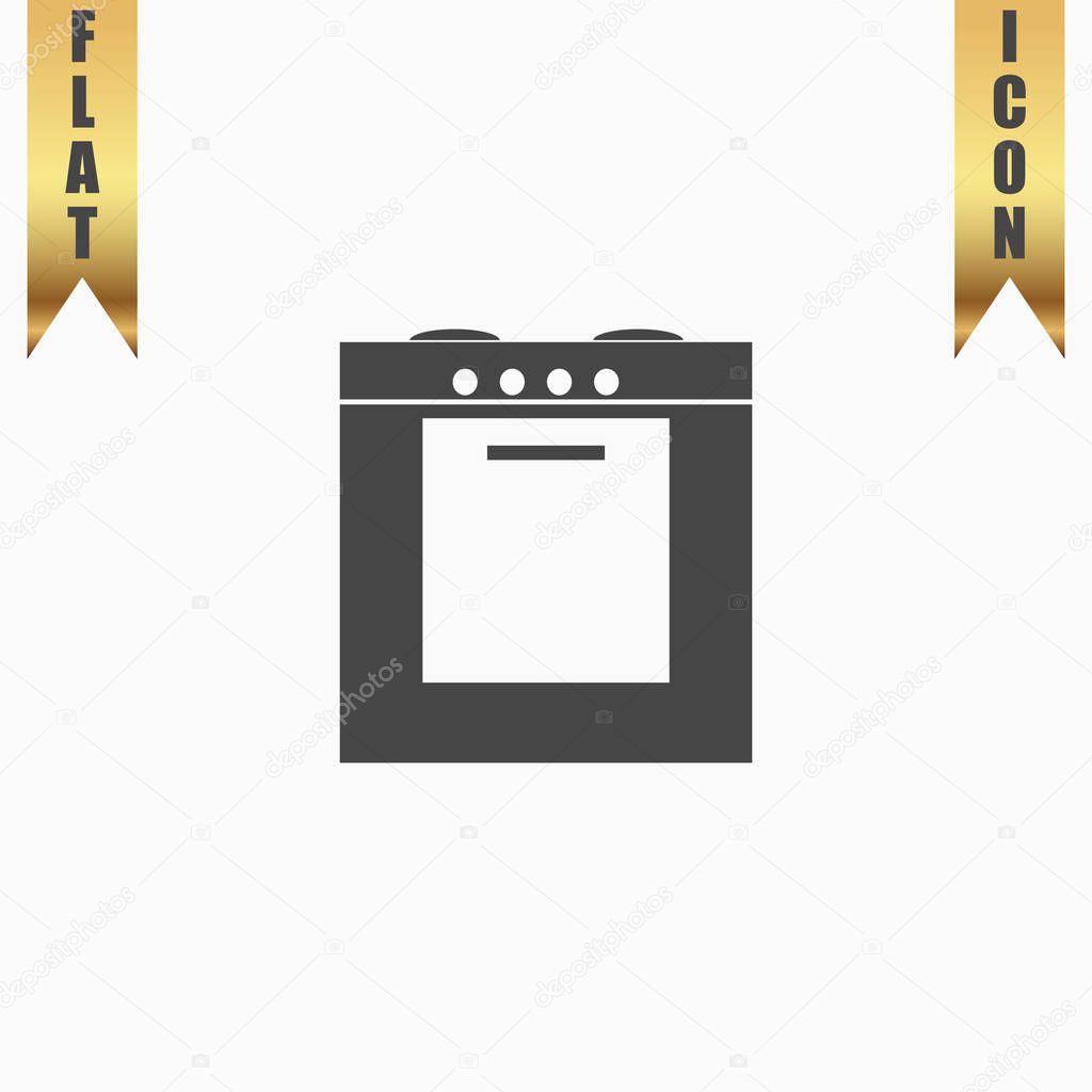 Stove icon, sign and button