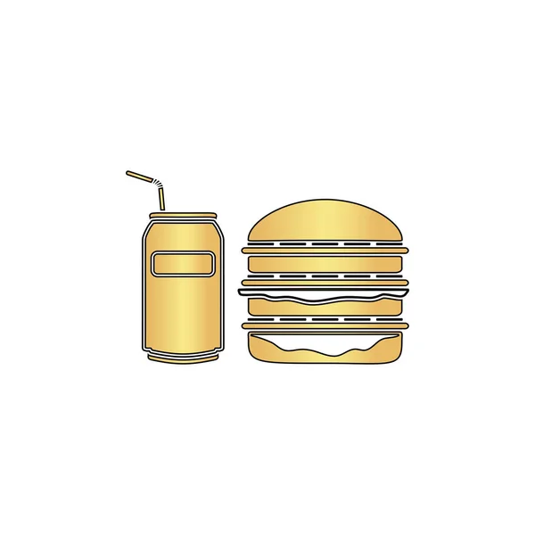 Símbolo de computadora de comida rápida — Archivo Imágenes Vectoriales
