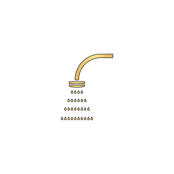 Símbolo ducha ordenador — Vector de stock
