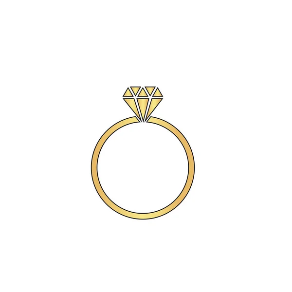 Anel de diamante símbolo do computador — Vetor de Stock