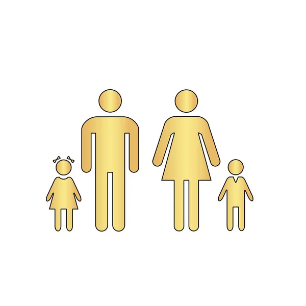 Computersymbol der Familie — Stockvektor
