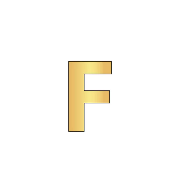 F harfi bilgisayar simgesi — Stok Vektör