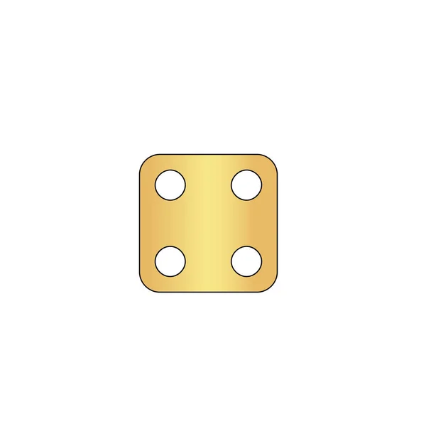Dice Cube computer symbool — Stockvector