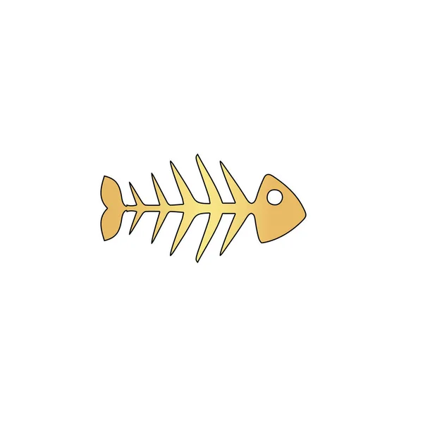 Ryba symbol szkielet komputera — Wektor stockowy