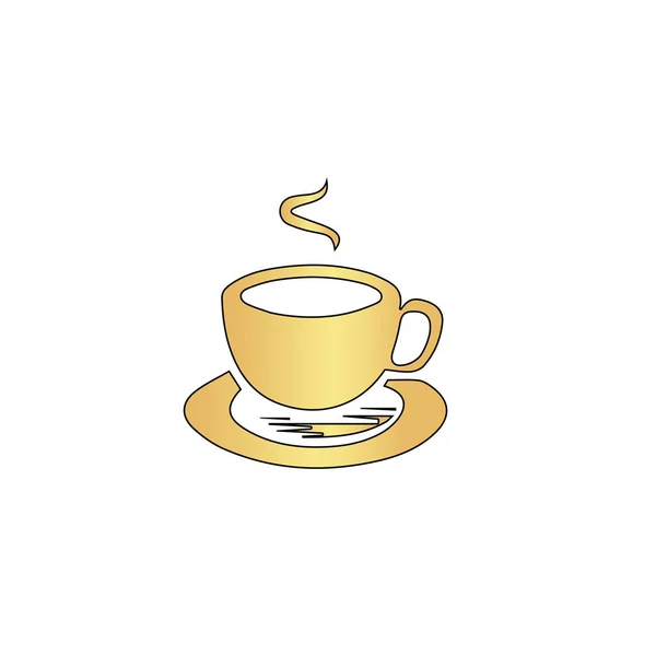Café chaud symbole ordinateur — Image vectorielle
