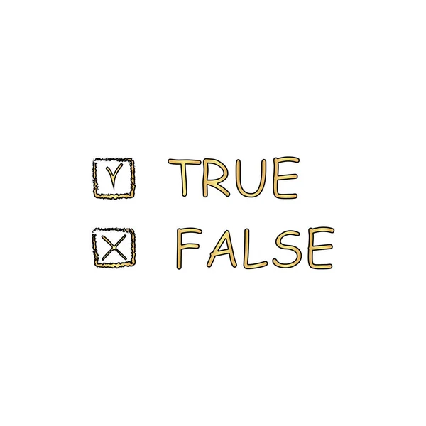 Pravda a symbol falešné počítač — Stockový vektor