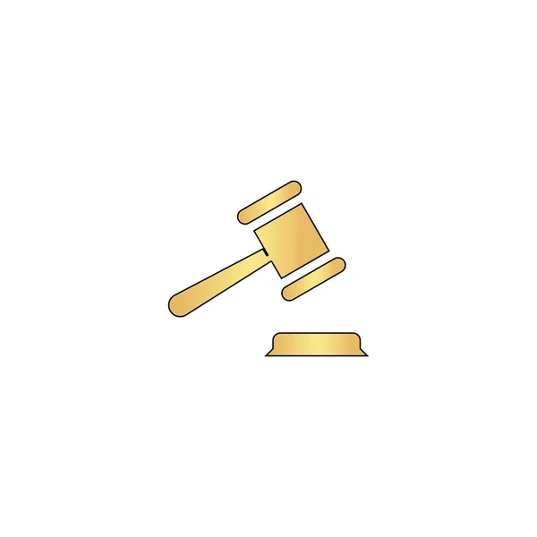 Judge gavel computer symbol — Stock Vector