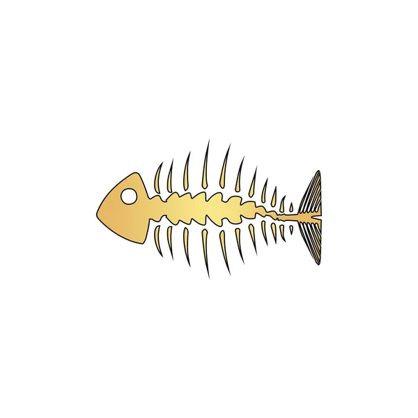 Symbole de l'ordinateur Fishbone — Image vectorielle