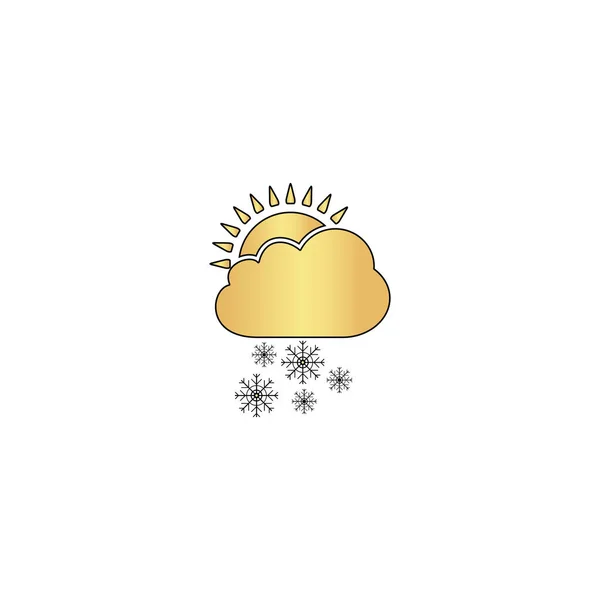 Nuage neige ordinateur symbole — Image vectorielle