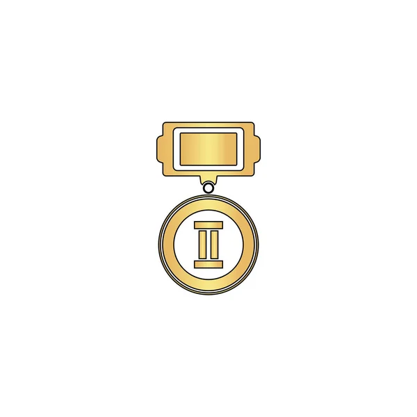 Srebrny medal komputer symbol — Wektor stockowy