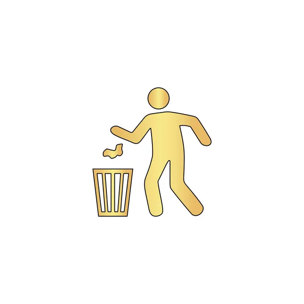 Trash bin computer symbol — Stock Vector