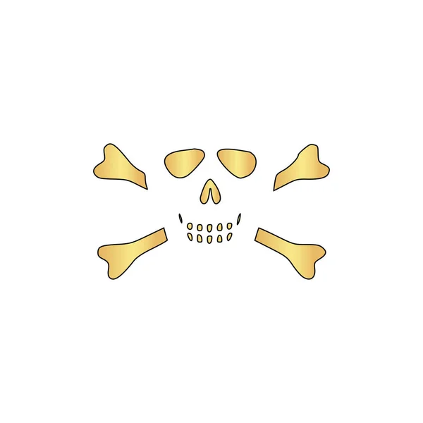 Компьютерный символ перекрестных костей черепа — стоковый вектор