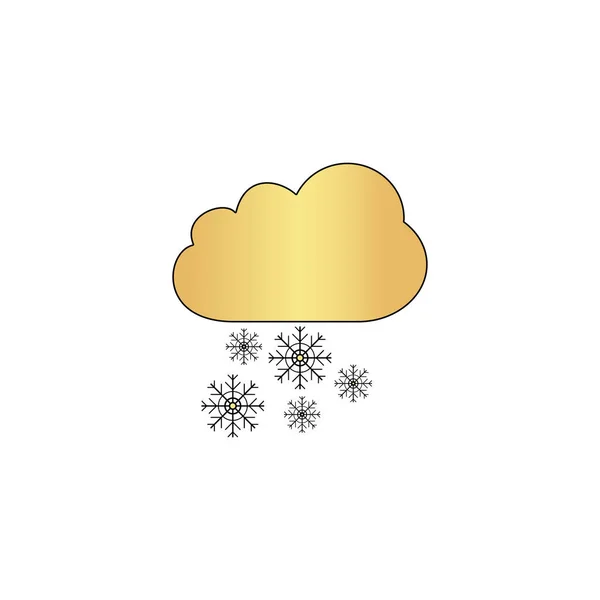 Chute de neige ordinateur symbole — Image vectorielle