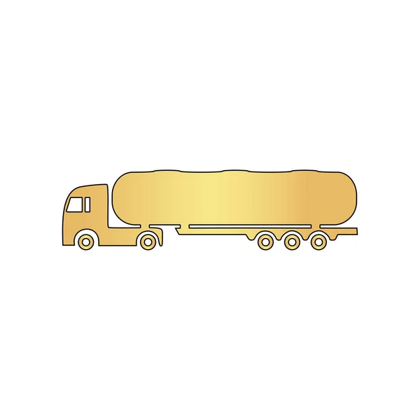 Fuel Truck dator symbol — Stock vektor