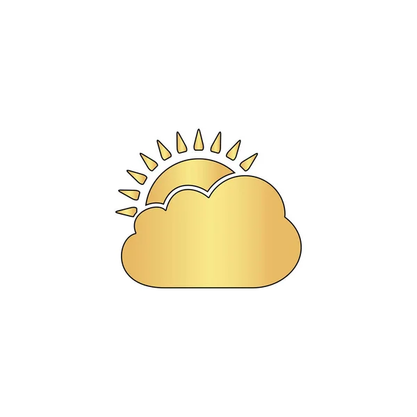 Symbol slunce a mraků počítač — Stockový vektor