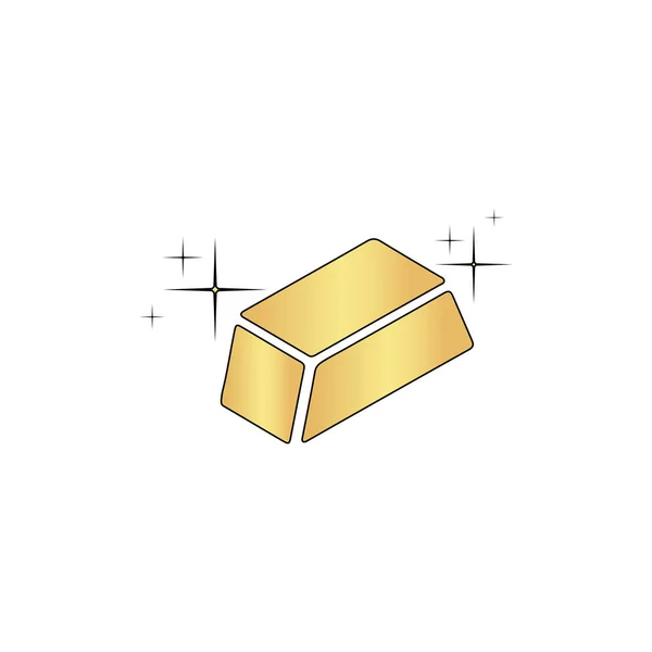 Goldbarren als Computersymbol — Stockvektor