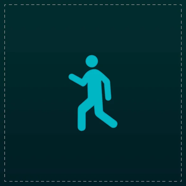 Hombre caminar vector icono — Vector de stock